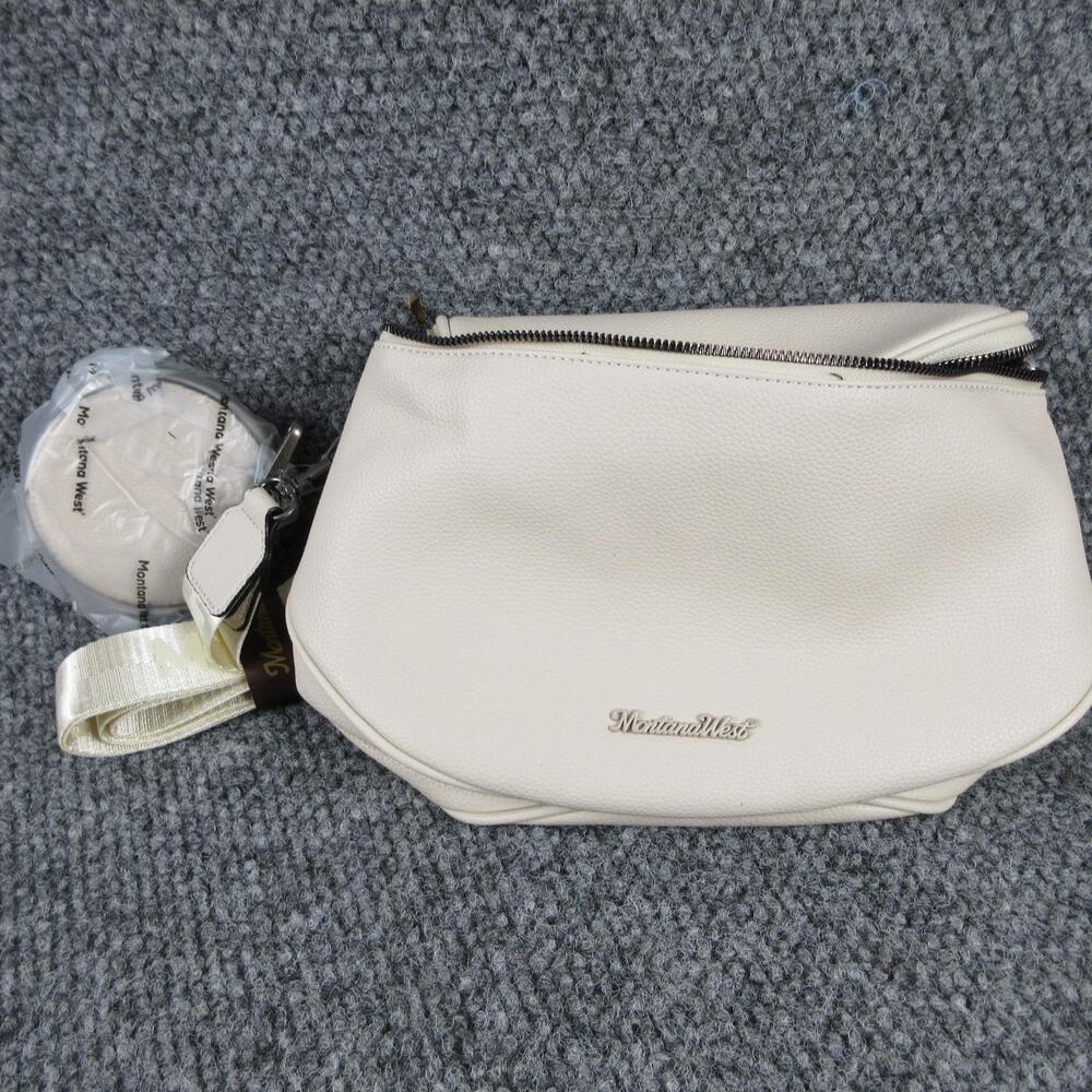 Montana West Crossbody Purse Womens Small Beige Pebbled PU MWC-285 BG NWT